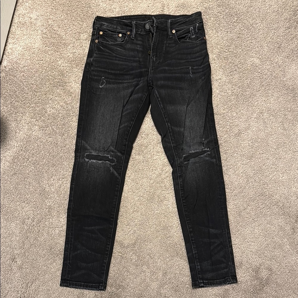 American Eagle Outfitters Men's Black Skinny Jeans